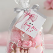 Pink Bow Girls 2nd Birthday Party Terrible Two Bedankjes Labels