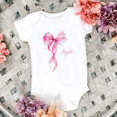 Pink Bow Girls Romper