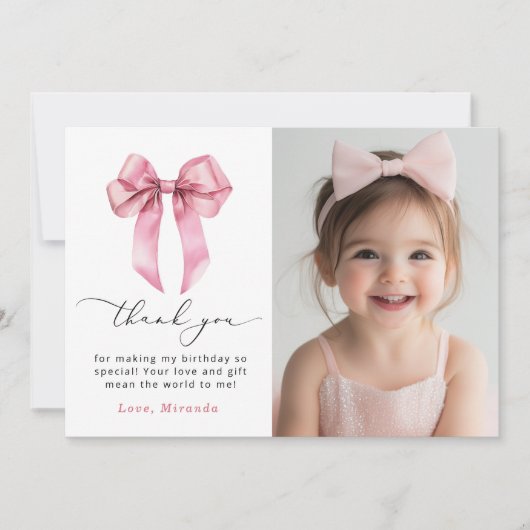 Pink Bow Girls wil gewoon een foto zijn Kaart (Voorkant)