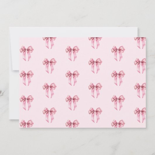 Pink Bow Girls wil gewoon een foto zijn Kaart (Achterkant)