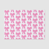 Pink Bow Glitter Wrapping Paper Tissuepapier (Voorkant)