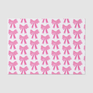Pink Bow Glitter Wrapping Paper Tissuepapier