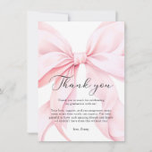 Pink Bow Graduation Bedankkaart (Voorkant)