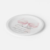Pink Bow Graduation Paper Plates Papieren Bordje (Gekanteld)