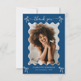 Pink Bow Graduation Party Bedankkaart