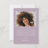 Pink Bow Graduation Party Bedankkaart (Achterkant)