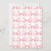 Pink Bow Graduation Party Kaart (Achterkant)