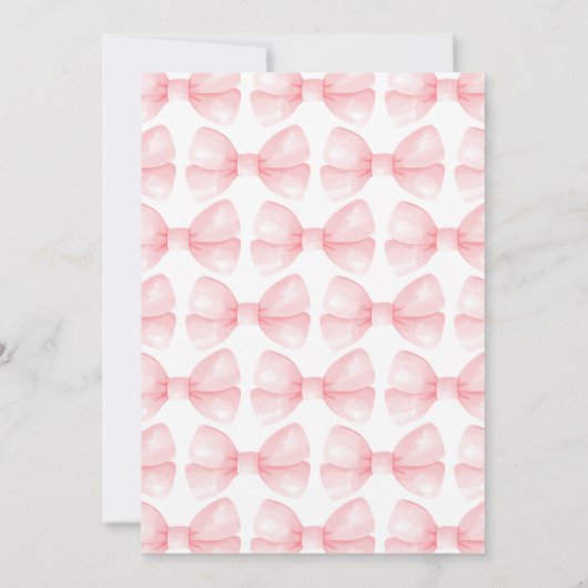 Pink Bow Graduation Party Kaart (Achterkant)