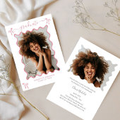 Pink Bow Graduation Party Uitnodiging