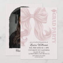 Pink Bow Graduation Photo