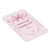 Pink Bow Grandma and Grandpa to Be Baby Shower Magneet (Rechterzijde)