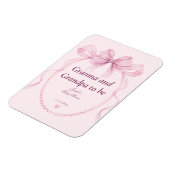 Pink Bow Grandma and Grandpa to Be Baby Shower Magneet (Linkerzijde)