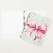 Pink Bow Grandmillennial Floral Monogram Planner (Display)