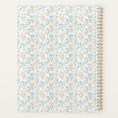 Pink Bow Grandmillennial Floral Monogram Planner (Achterkant)