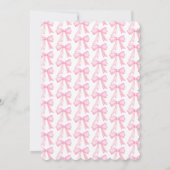 Pink Bow Grandmillennial Preppy Baby shower Kaart (Achterkant)