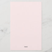 Pink Bow Guess Wie Baby shower spel Briefpapier (Achterkant)