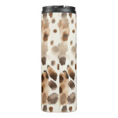 Pink Bow Heart Leopard Thermosbeker (Achterkant)