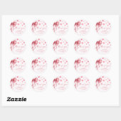 Pink Bow Hearts Valentines Baby Shower Ronde Sticker (Vel)