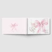 Pink Bow Het is een meisje Baby meisje Douche Gastenboek (Volledig)