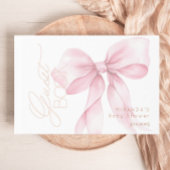 Pink Bow Het is een meisje Baby meisje Douche Gastenboek
