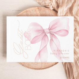 Pink Bow Het is een meisje Baby meisje Douche Gastenboek