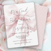 Pink Bow Het is een meisje Baby shower Kaart