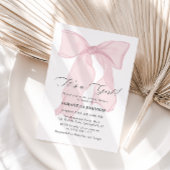 Pink Bow Het is een meisje Baby shower Kaart