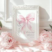 Pink Bow Het is een meisje Baby shower Welkom Poster