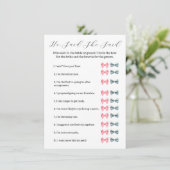 Pink Bow Hij zei dat ze spel zei - Vrijgezellenfee Kaart (Staand voorkant)