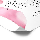 Pink Bow Hoe groot is mama's buikspel Poster (Hoek)