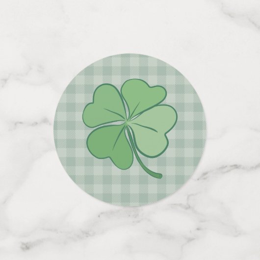 Pink Bow Horseshoe Clover Lucky One Birthday Confetti (Kleine voorkant)