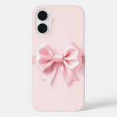 Pink Bow iPhone 16 Hoesje (Achterkant)