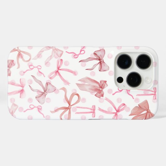 Pink Bow iPhone Case (Achterkant (horizontaal))
