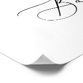 Pink Bow Is een meisje Baby shower Welkom Poster (Hoek)