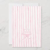 Pink Bow Just Wanna be One Girl Birthday Bedankkaart (Achterkant)