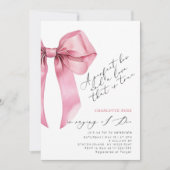 Pink Bow kalligrafie True Love Vrijgezellenfeest Kaart (Voorkant)