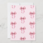 Pink Bow kalligrafie True Love Vrijgezellenfeest Kaart (Achterkant)