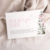 Pink Bow Kerstboeken voor Baby shower Verzoek Informatiekaartje