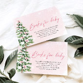 Pink Bow Kerstboom Boeken voor Baby Baby shower Kaart