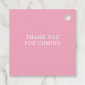 Pink Bow Kerstboom Merry Little Baby shower Bedankjes Labels (Achterkant)