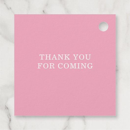 Pink Bow Kerstboom Merry Little Baby shower Bedankjes Labels (Achterkant)