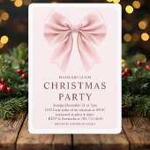 Pink Bow kerstfeest | Elegante vakantie Kaart