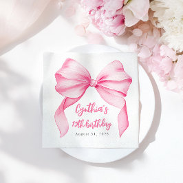 Pink Bow Leuke verjaardagsfeestje Servet