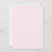 Pink Bow Lijst Rozen Doop Kaart (Achterkant)
