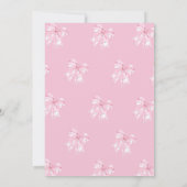 Pink Bow Little Boo Ghost Baby shower Uitnodiging (Achterkant)