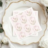 Pink Bow Little Goose bloemenkam baby shower Servet