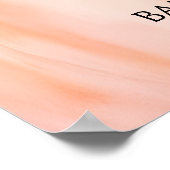 Pink Bow Little Pumpkin Baby shower Welkom Poster (Hoek)