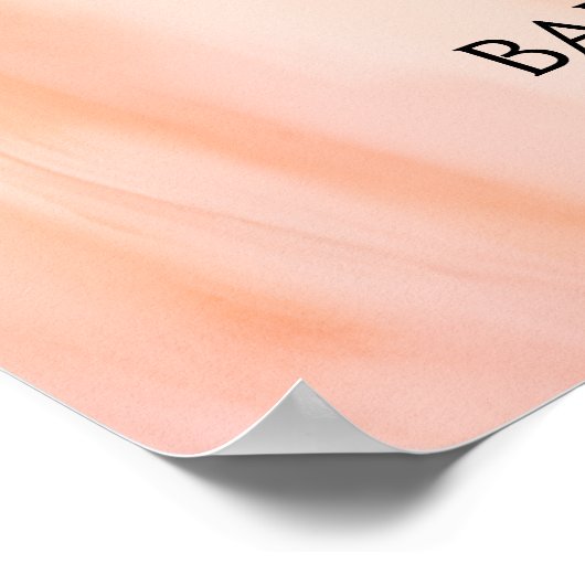 Pink Bow Little Pumpkin Baby shower Welkom Poster (Hoek)