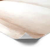 Pink Bow Little Pumpkin Girl Baby shower Welkom Poster (Hoek)