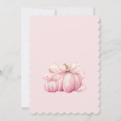 Pink Bow Little Pumpkin op de Weg Baby shower Kaart (Achterkant)